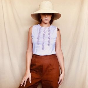 Vintage cotton Ruffle Top.